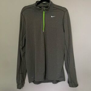 Nike dri fit running 3/4 zip long sleeve shirt